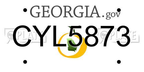 CYL5873 Georgia License Plate