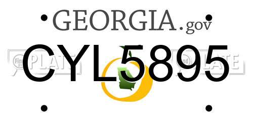 CYL5895 Georgia License Plate