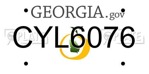 CYL6076 Georgia License Plate