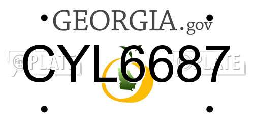 CYL6687 Georgia License Plate
