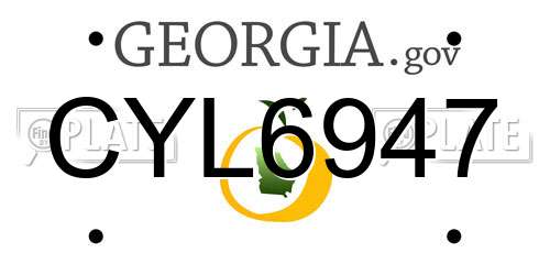CYL6947 Georgia License Plate