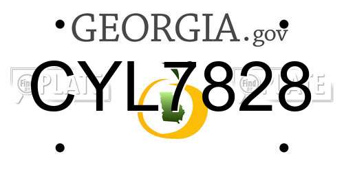 CYL7828 Georgia License Plate