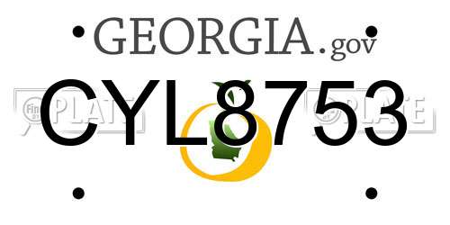 CYL8753 Georgia License Plate