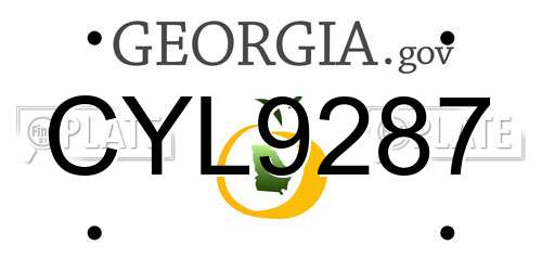 CYL9287 Georgia License Plate
