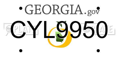 CYL9950 Georgia License Plate