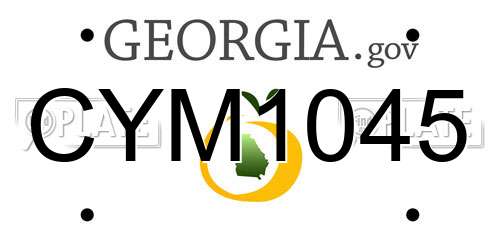 CYM1045 Georgia License Plate