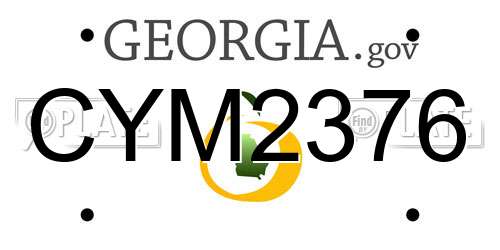 CYM2376 Georgia License Plate