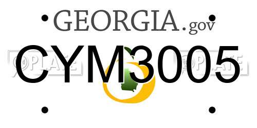 CYM3005 Georgia License Plate