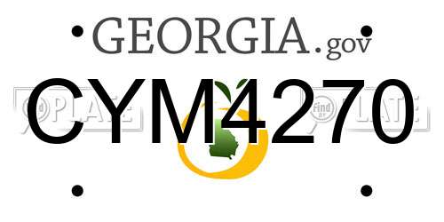 CYM4270 Georgia License Plate