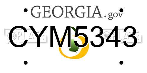 CYM5343 Georgia License Plate