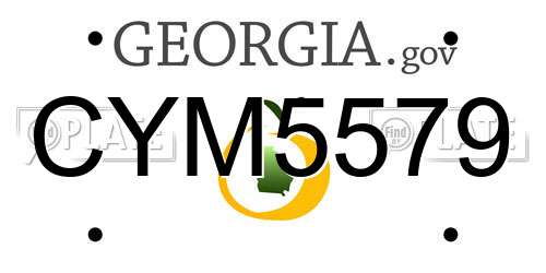 CYM5579 Georgia License Plate