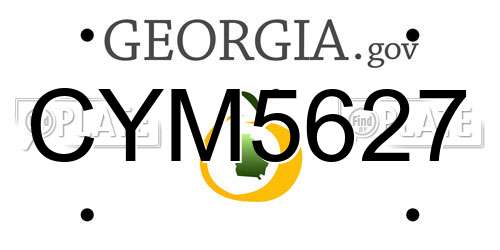 CYM5627 Georgia License Plate