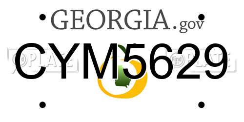 CYM5629 Georgia License Plate