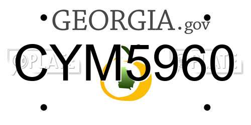 CYM5960 Georgia License Plate