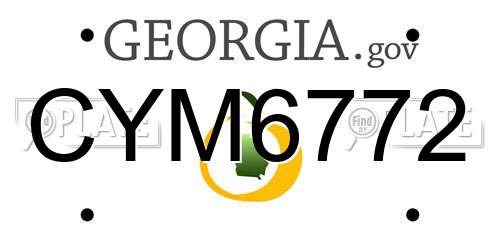 CYM6772 Georgia License Plate