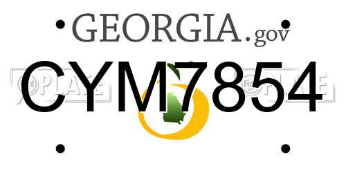 CYM7854 Georgia License Plate