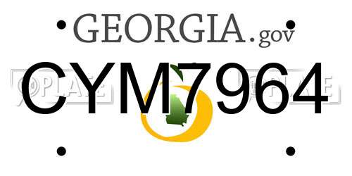 CYM7964 Georgia License Plate
