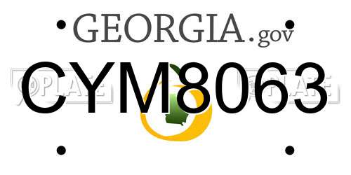 CYM8063 Georgia License Plate