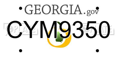 CYM9350 Georgia License Plate