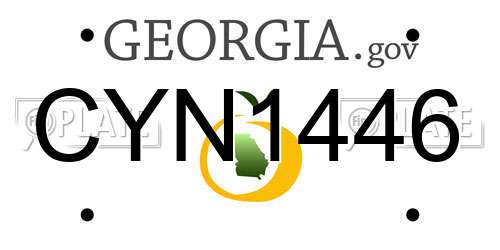 CYN1446 Georgia License Plate