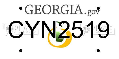 CYN2519 Georgia License Plate