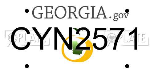 CYN2571 Georgia License Plate