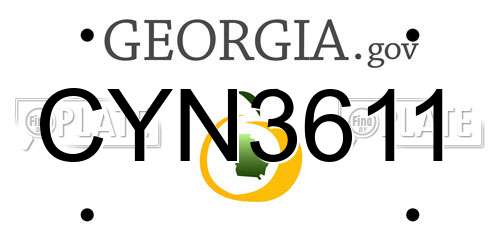 CYN3611 Georgia License Plate