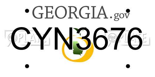 CYN3676 Georgia License Plate