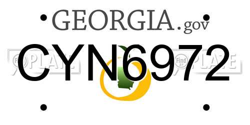 CYN6972 Georgia License Plate