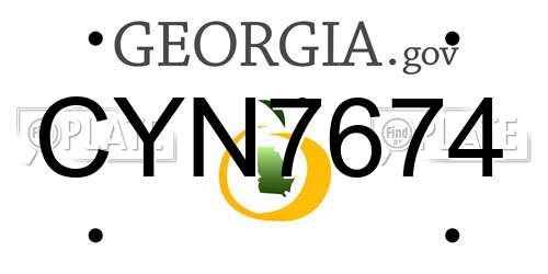 CYN7674 Georgia License Plate