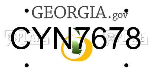 CYN7678 Georgia License Plate