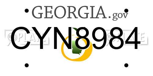 CYN8984 Georgia License Plate