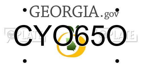 CYO65O Georgia License Plate