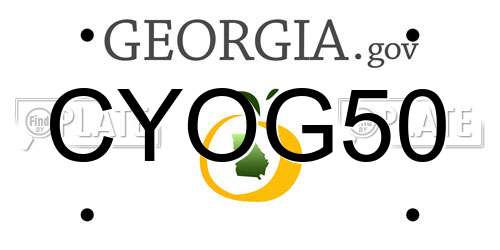 CYOG50 Georgia License Plate