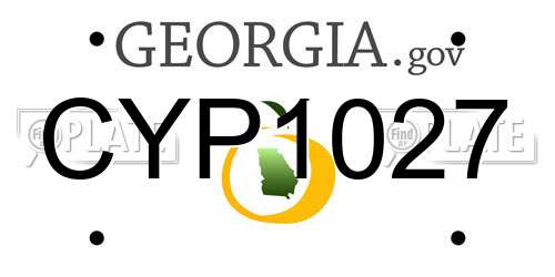 CYP1027 Georgia License Plate