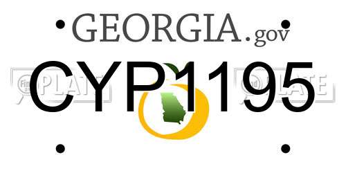 CYP1195 Georgia License Plate
