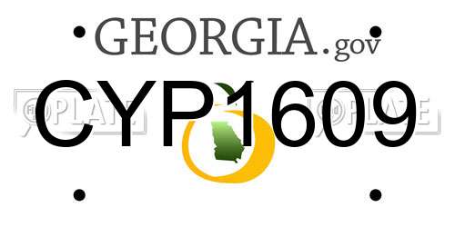 CYP1609 Georgia License Plate
