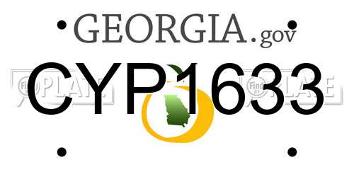 CYP1633 Georgia License Plate