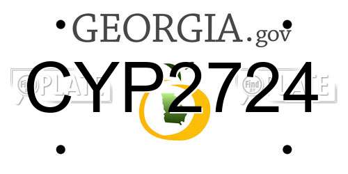 CYP2724 Georgia License Plate