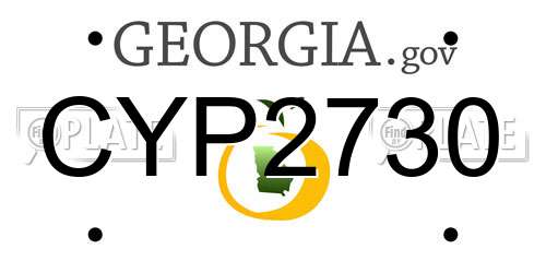 CYP2730 Georgia License Plate