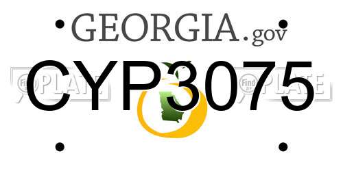 CYP3075 Georgia License Plate