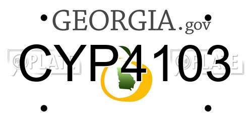 CYP4103 Georgia License Plate