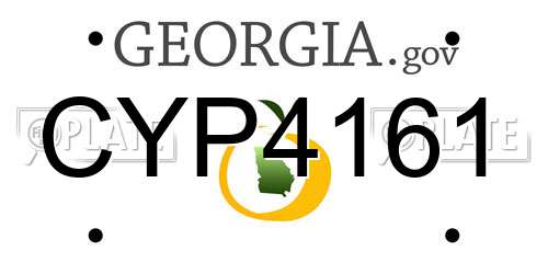 CYP4161 Georgia License Plate