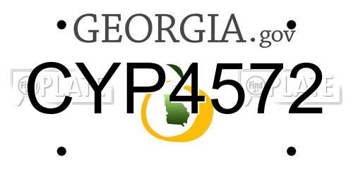 CYP4572 Georgia License Plate