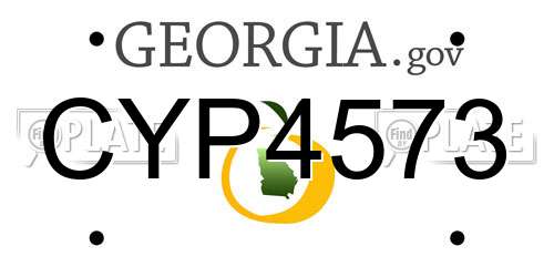 CYP4573 Georgia License Plate