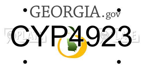 CYP4923 Georgia License Plate