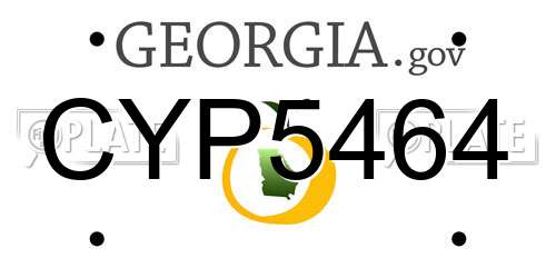 CYP5464 Georgia License Plate