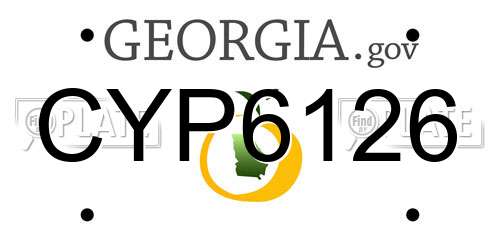 CYP6126 Georgia License Plate