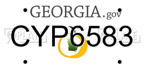 CYP6583 Georgia License Plate