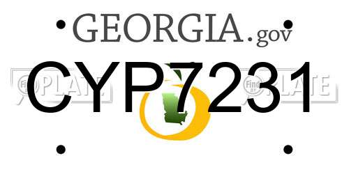 CYP7231 Georgia License Plate